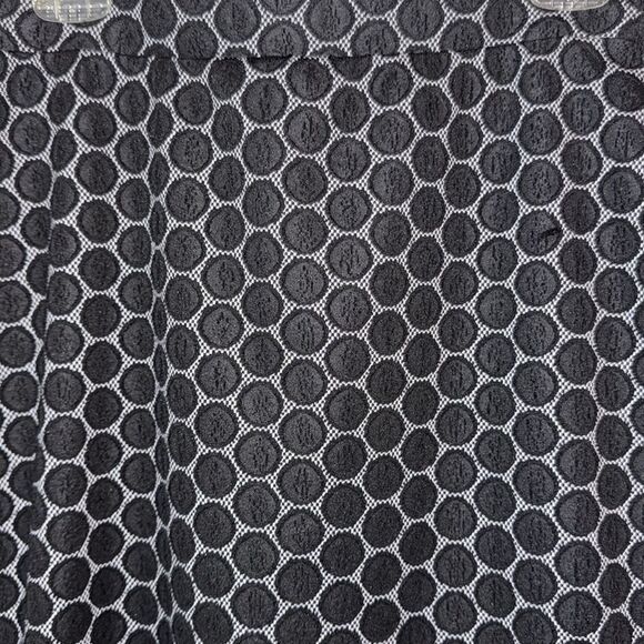 🌹ELLE Black and White Knee-Length Pencil Skirt with Geometric Pattern - Picture 5 of 5